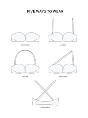 Victoria's Secret White Add 2 Cups Push Up Bombshell Strapless Bra - Image 3 of 3