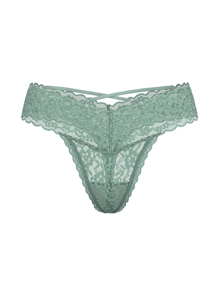Victoria's Secret Seasalt Green Thong Strappy Back Knickers - Image 3 of 3