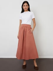 Threadbare Pink Maxi Skirt with Pockets - Image 1 of 4