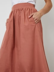 Threadbare Pink Maxi Skirt with Pockets - Image 4 of 4