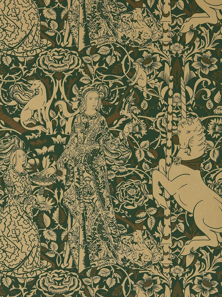 Sanderson Gobelin Green Bronze Aurelia`s Grail Giles Deacon Wallpaper Sample - Image 1 of 1