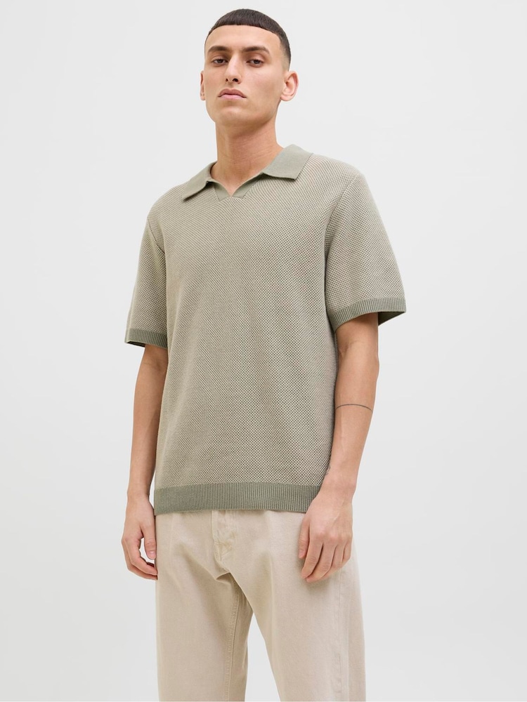 JACK & JONES 100% Cotton Premium Knit Polo Shirt - Bild 1 von 5