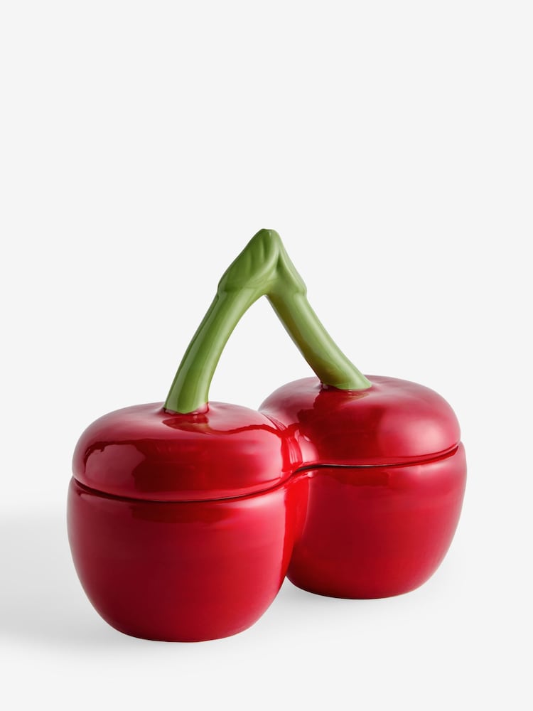 Cherry & Almond Ceramic Cherry Valentines Decorative Candle - Image 4 of 4