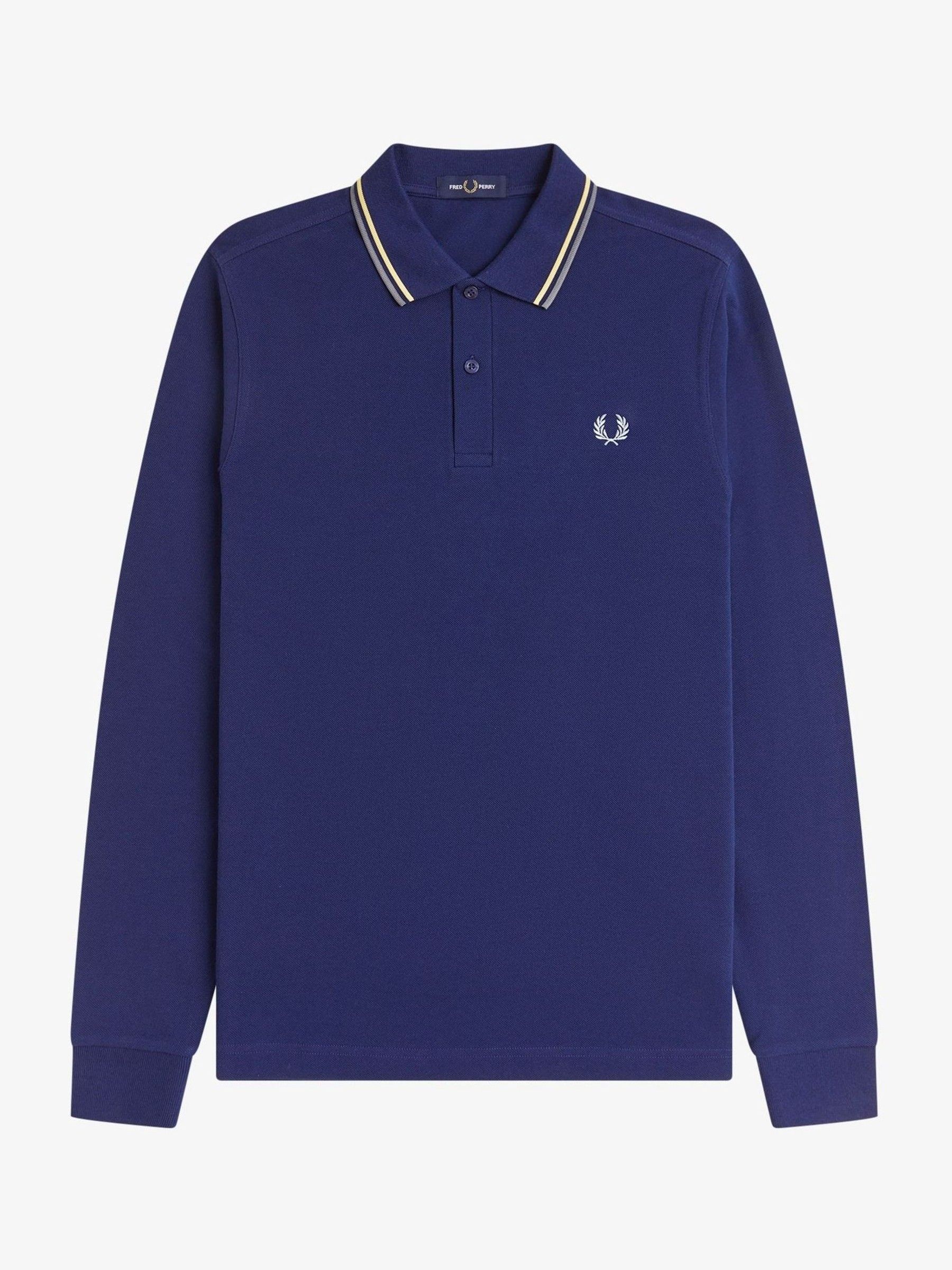 Buy Fred Perry Blue Sleeve Twin Tipped Polo Shirt from Next USA