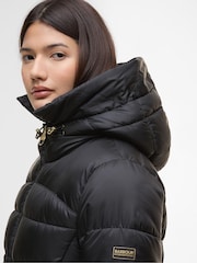 Barbour® International Black/White Cher Puffer Jacket - Image 5 of 8