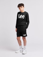 Lee Black Boys Wobbly 100% Cotton Graphic Shorts - Image 2 of 8