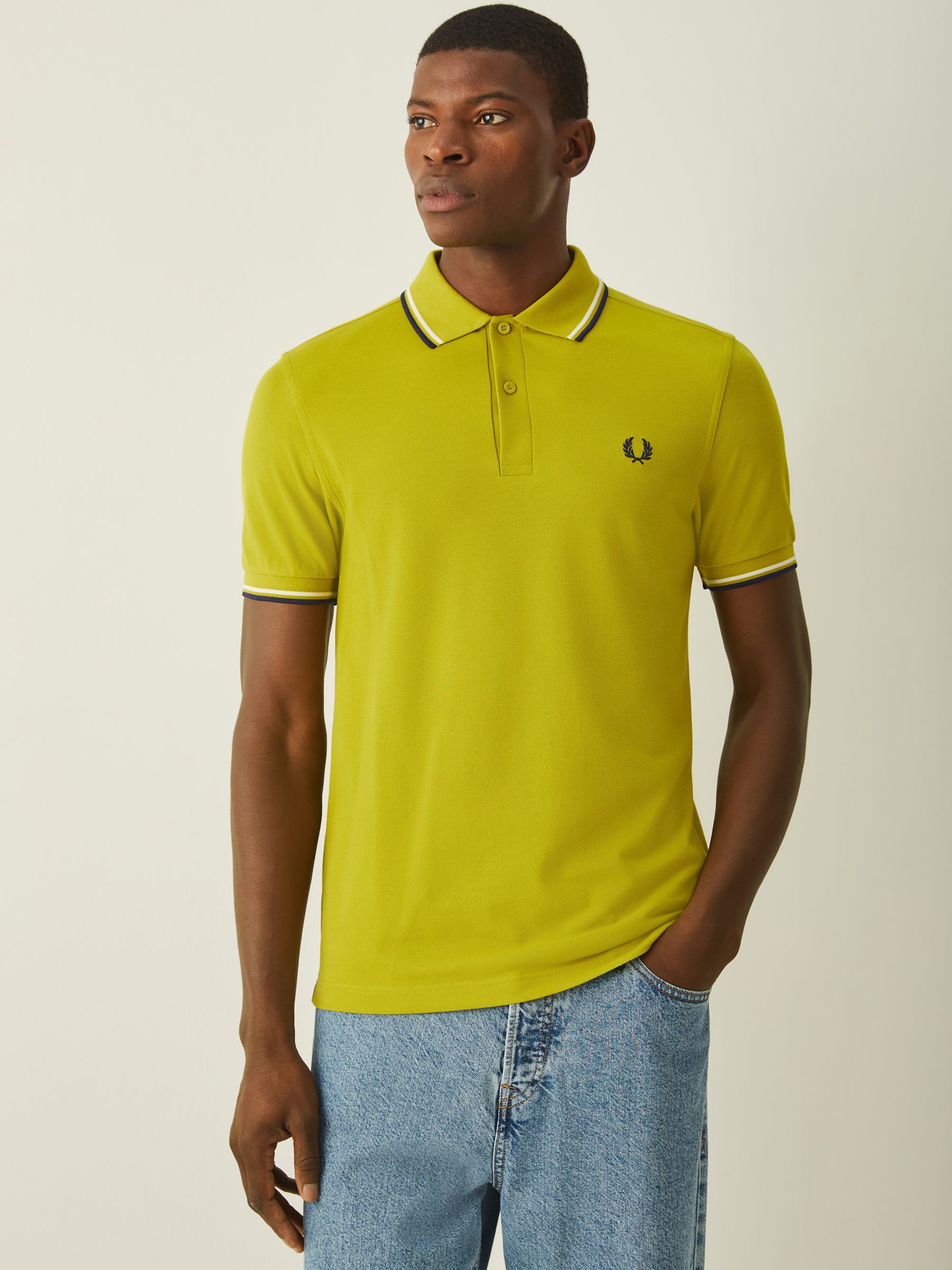 Buy Fred Perry Yellow Twin Tipped Polo Shirt from Next USA