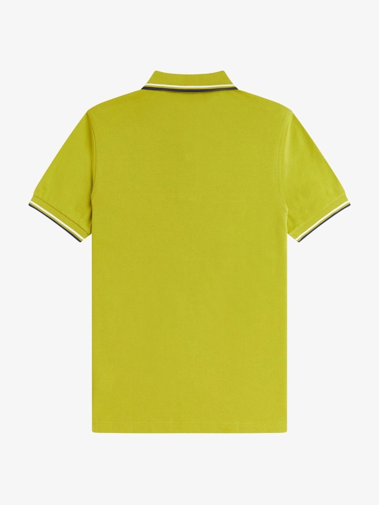 Fred Perry Yellow Twin Tipped Polo Shirt - Image 2 of 2