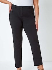 Roman Black Curve Straight Leg Trousers - Image 1 of 5