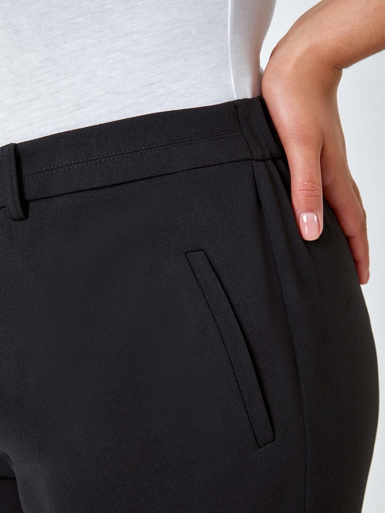 Roman Black Curve Straight Leg Trousers - Image 5 of 5