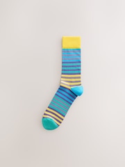 Bright Red/Yellow/Orange Pattern Socks 8 Pack - Image 10 of 11