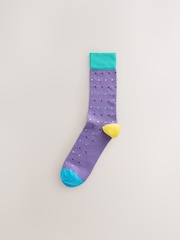 Bright Red/Yellow/Orange Pattern Socks 8 Pack - Image 5 of 11