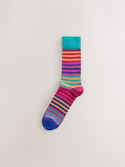 Bright Red/Yellow/Orange Pattern Socks 8 Pack - Image 6 of 11