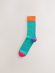 Bright Red/Yellow/Orange Pattern Socks 8 Pack - Image 7 of 11