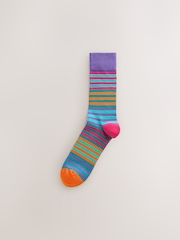 Bright Red/Yellow/Orange Pattern Socks 8 Pack - Image 8 of 11
