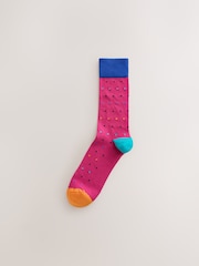Bright Red/Yellow/Orange Pattern Socks 8 Pack - Image 9 of 11