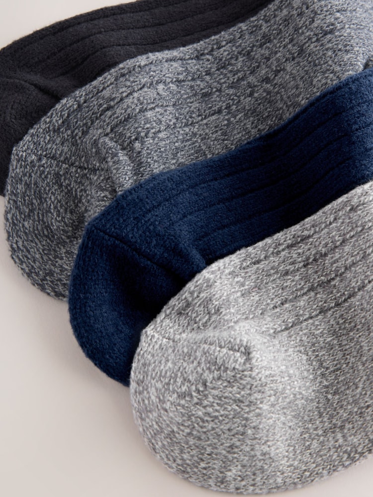 Blau/Grau/Schwarz - Supersoft Cosy Socks 4 Pack - Bild 7 von 7