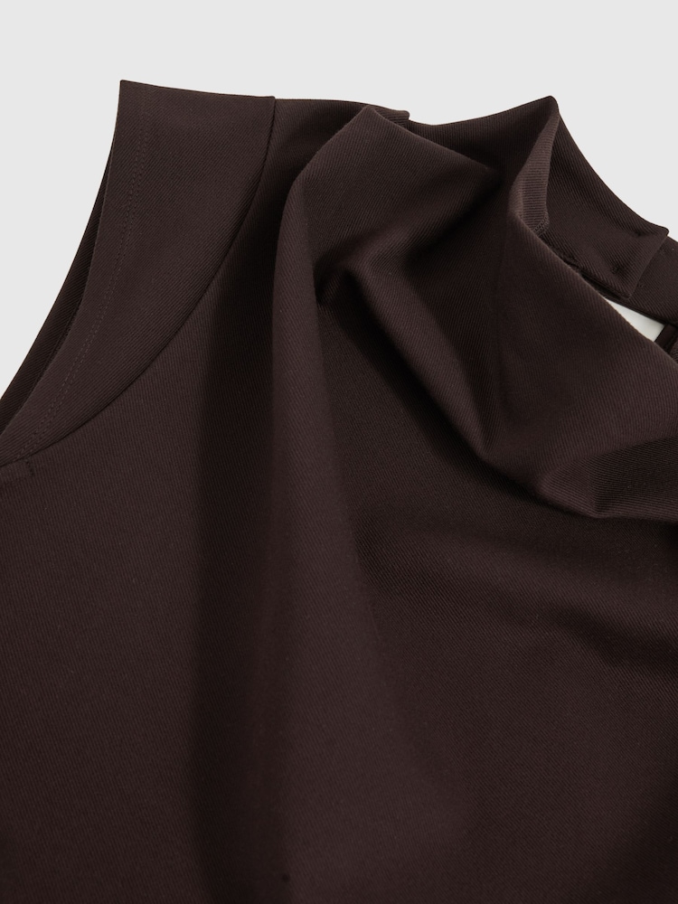 Reiss Harlan Twill Jersey Draped Midi Dress - Imagen 6 de 6 Reiss Harlan Twill Jersey Draped Midi Dress - Imagen 6 de 6