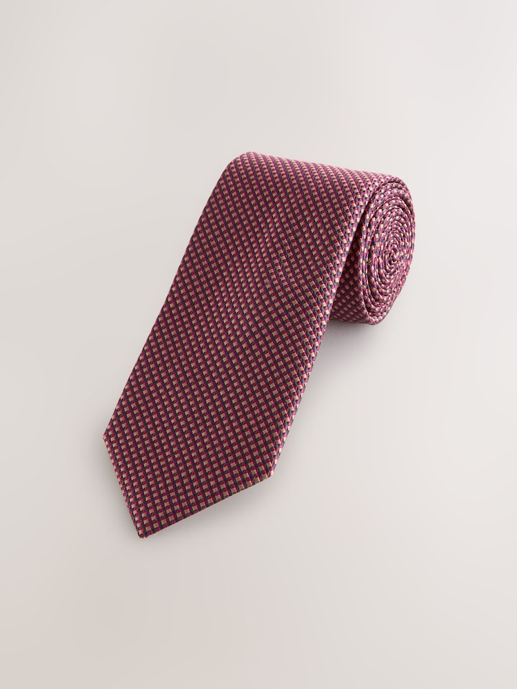 Blue Italian Silk Design Tie - Image 1 of 3