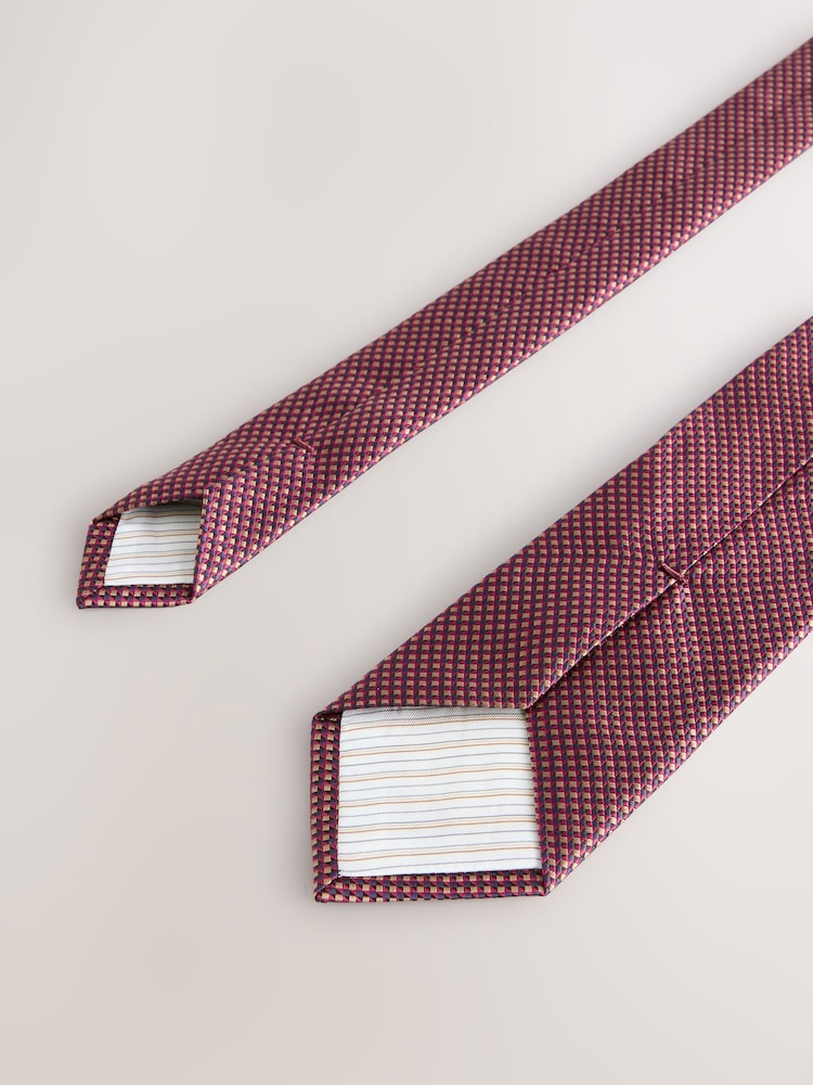 Blue Italian Silk Design Tie - Image 3 of 3