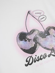 River Island Black Girls Cherry Sequin T-Shirt Kickflare Set - Image 5 of 5