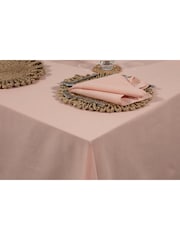 Esselle Pink Avon 100% Cotton 240x140cm Blush Table Cloth - Image 3 of 5