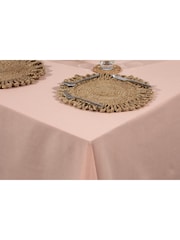 Esselle Pink Avon 100% Cotton 240x140cm Blush Table Cloth - Image 4 of 5