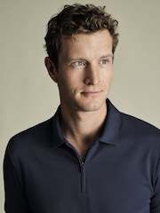 Charles Tyrwhitt Blue Performance Polo Shirt - Image 2 of 6
