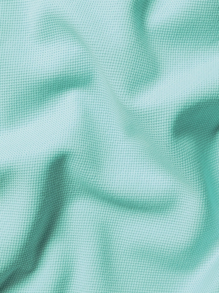 Charles Tyrwhitt Green Short Sleeve Smart Pique Polo Shirt - Image 5 of 5