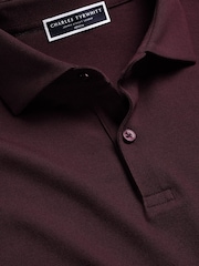 Charles Tyrwhitt Red Short Sleeve Smart Pique Polo Shirt - Image 3 of 5