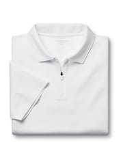 Charles Tyrwhitt White Performance Textured Polo Shirt - Image 3 of 5