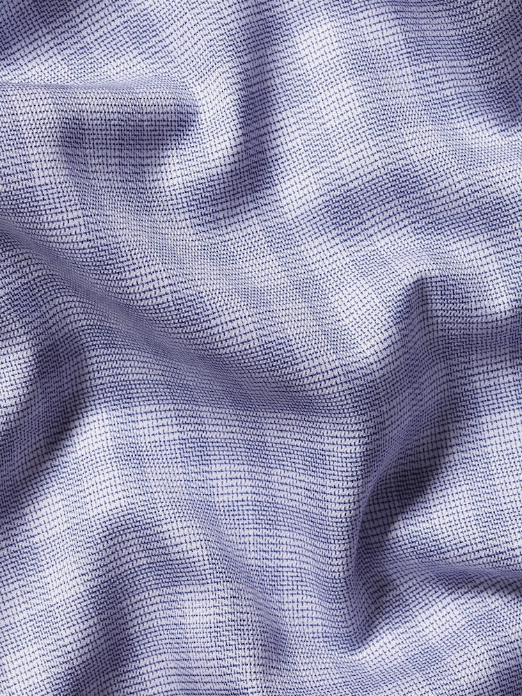 Charles Tyrwhitt Blue Slim Fit Slim Fit Egyptian 100% Cotton Check Shirt - Image 6 of 6