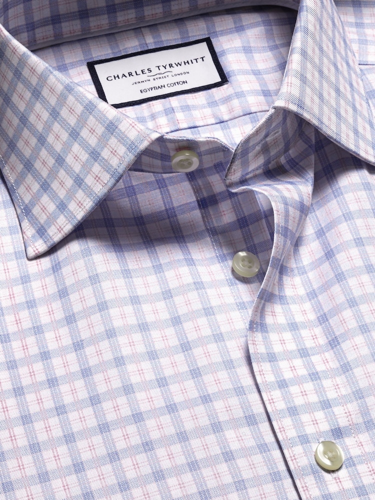 Rose - Chemise slim Charles Tyrwhitt égyptienne 100% coton à carreaux - Image 5 of 6