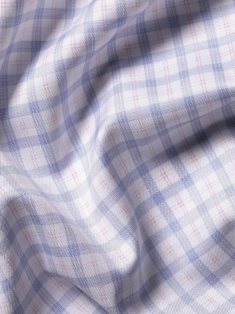 Charles Tyrwhitt Pink Slim Fit Slim Fit Egyptian 100% Cotton Check Shirt - Image 6 of 6