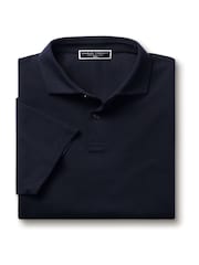 Charles Tyrwhitt BlueNavy Short Sleeve Smart Pique Polo Shirt - Image 4 of 5