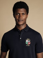 Blau - Charles Tyrwhitt The Lions Print TM Pique Polo Shirt - Bild 2 von 5
