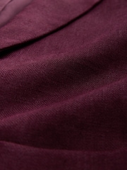 Burgundy Linen Rich Single Breasted Blazer - Image 10 of 11