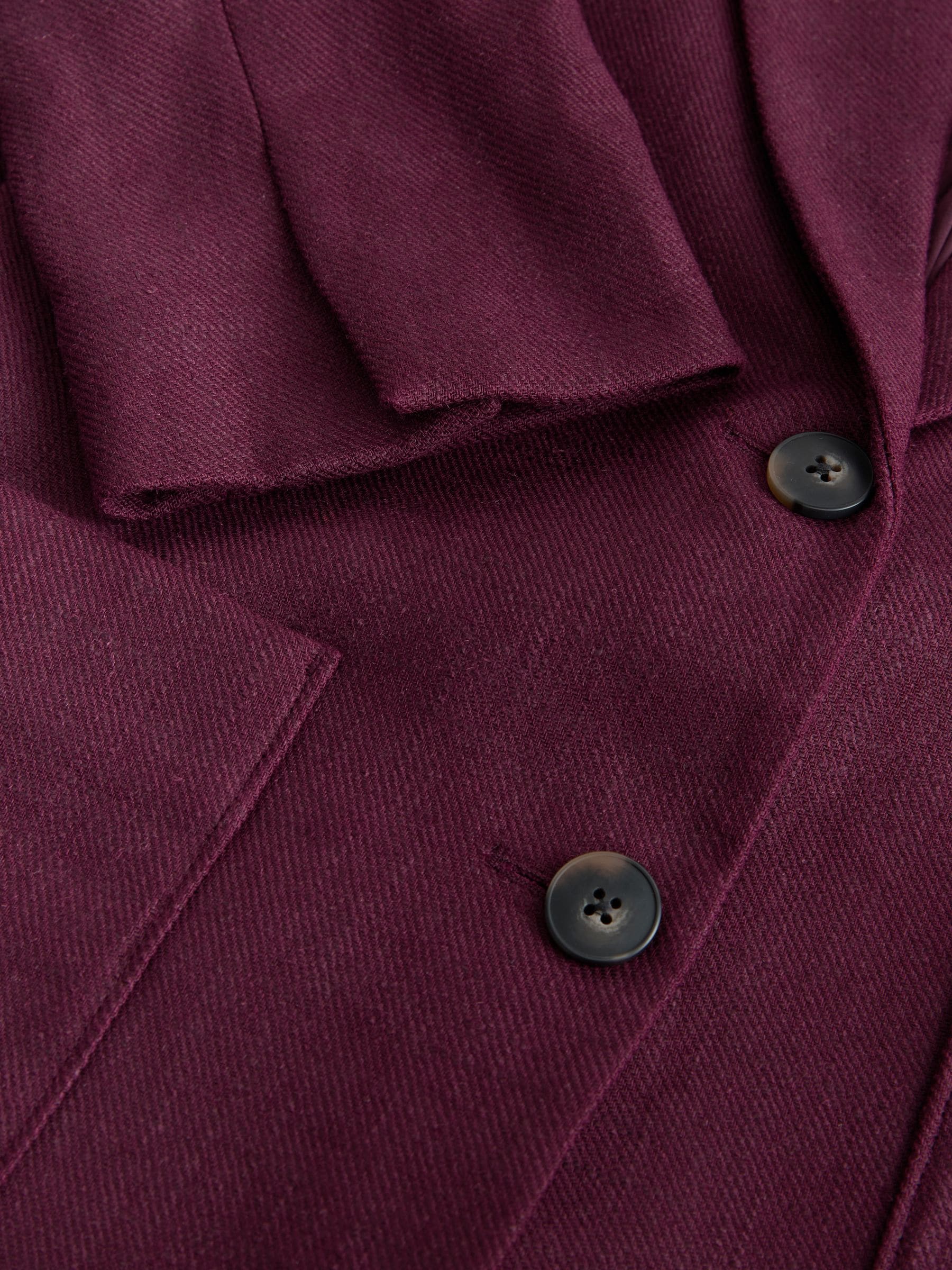 Buy Burgundy Red Linen Rich Single Breasted Blazer from Next USA