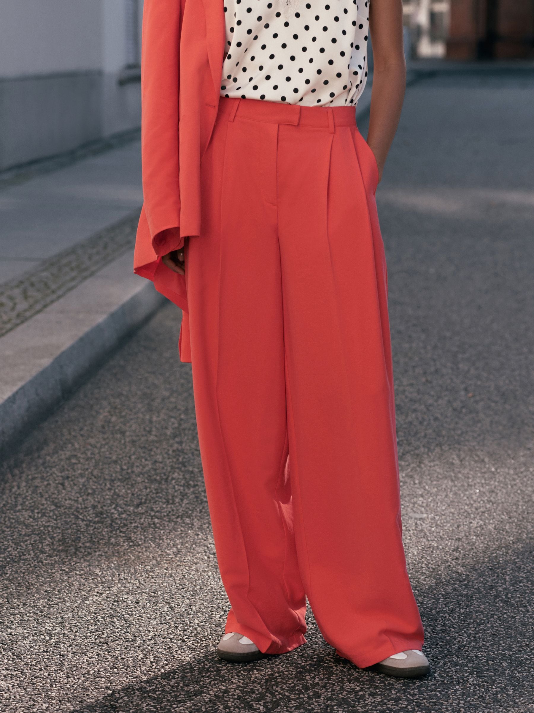 Buy Red Wide Leg Trousers from Next Canada