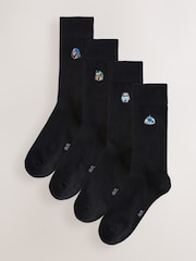 Black Star Wars Embroidered Socks 4 Pack - Image 2 of 8