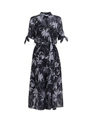 Gina Bacconi Adrienne Black Shirt Dress - Image 5 of 5