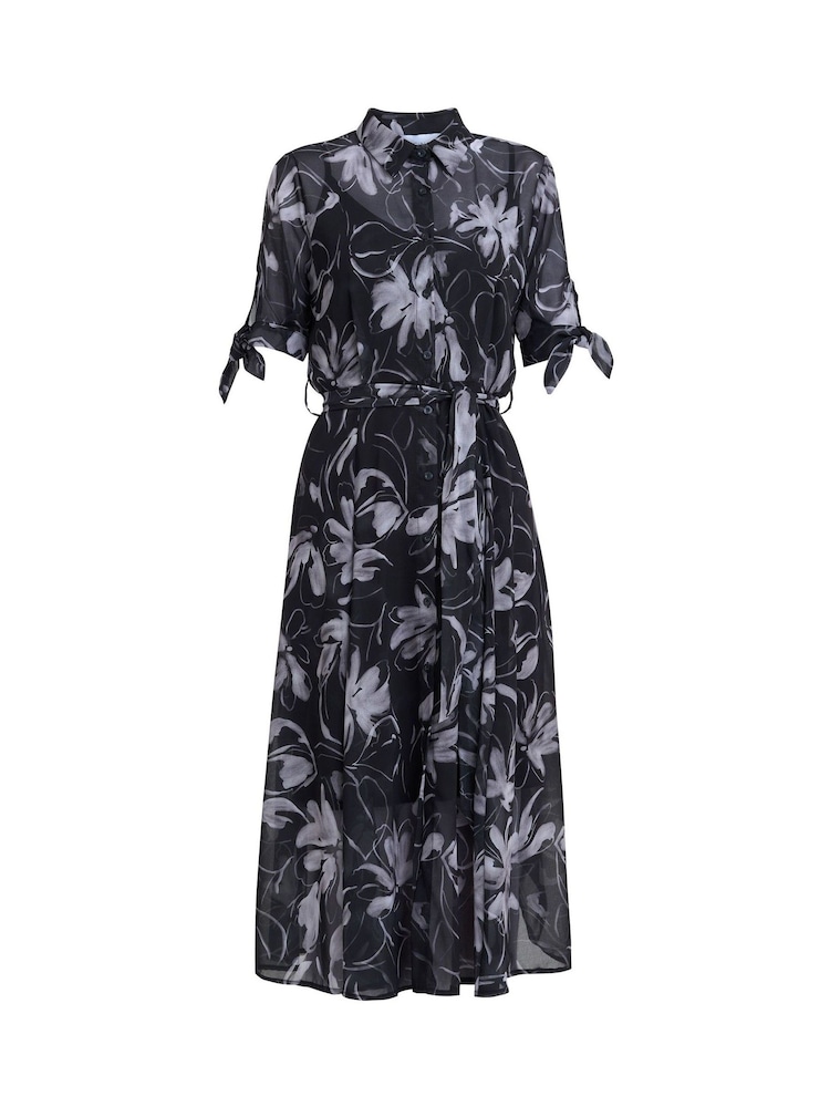 Gina Bacconi Adrienne Black Shirt Dress - Image 5 of 5