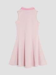 River Island Pink Girls Sleeveless Bow Collar Dress - Image 2 of 4