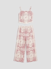 River Island Red Girls Bandana Hanky 100% Cotton Trousers Set - Image 1 of 4