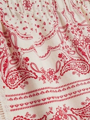 River Island Red Girls Bandana Hanky 100% Cotton Trousers Set - Image 4 of 4