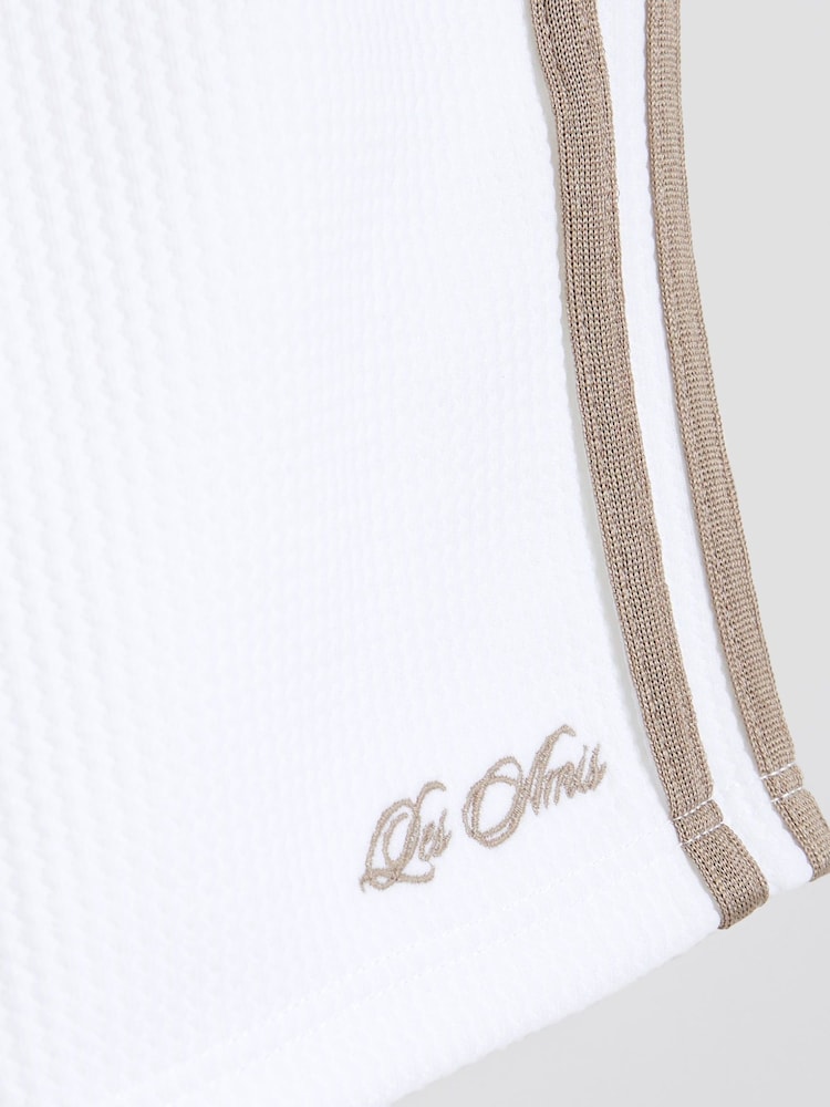 River Island White Boys Textured Stripe short set - Image 5 of 5