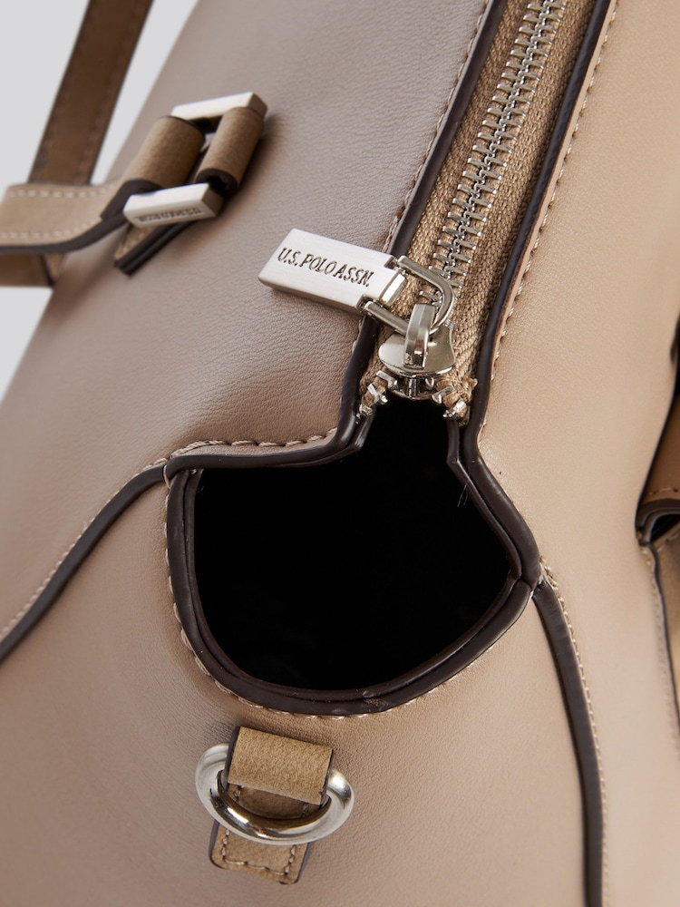 U.S. Polo Assn. Nude Womens Romantic Double Handle Bag - Image 6 of 6