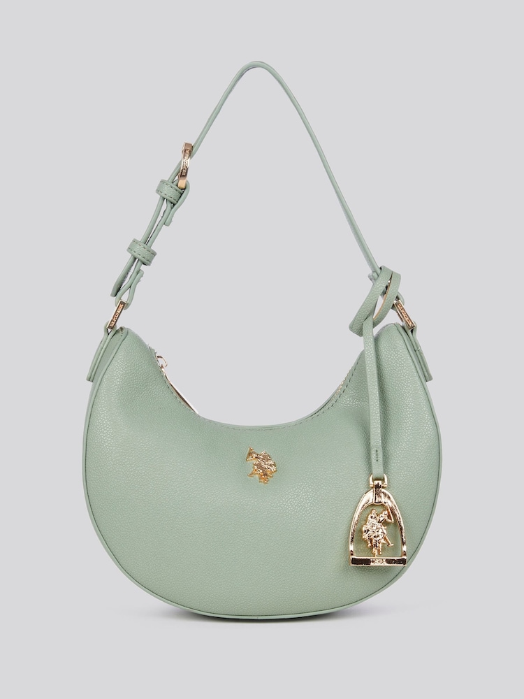 U.S. Polo Assn. Green Womens Jones Small Round Hobo Bag - Image 1 of 7