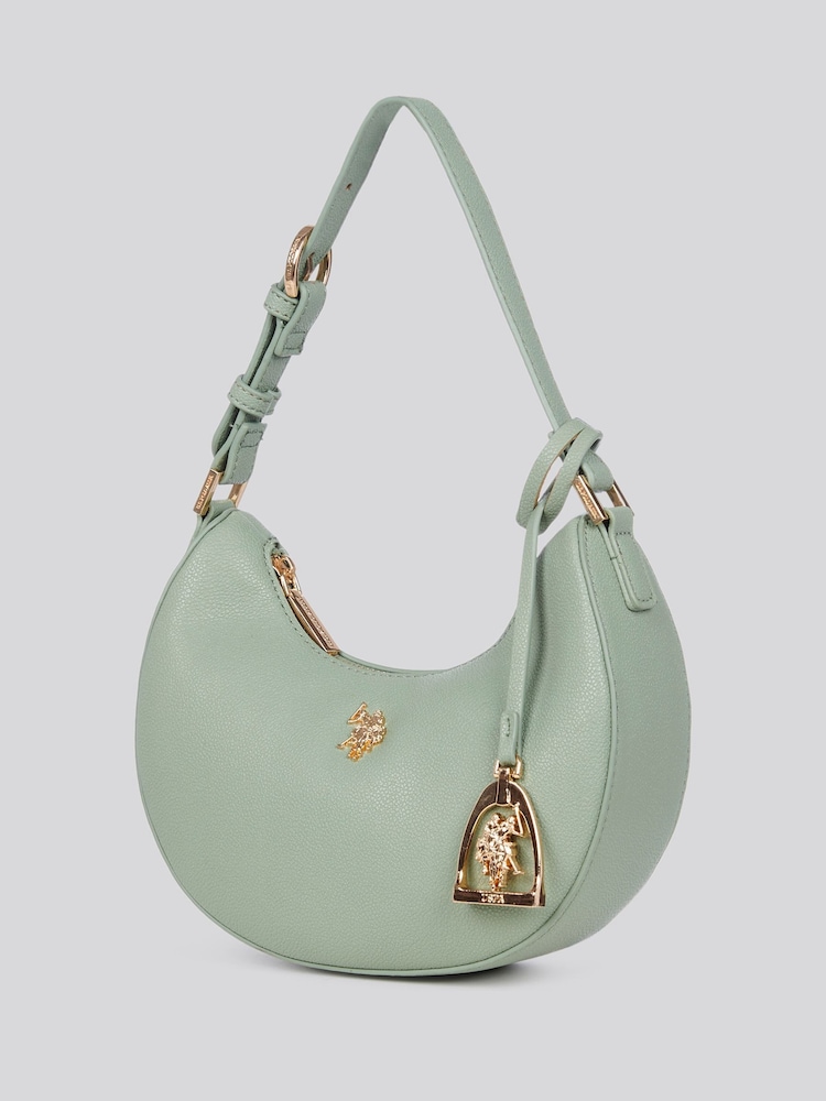 U.S. Polo Assn. Green Womens Jones Small Round Hobo Bag - Image 2 of 7