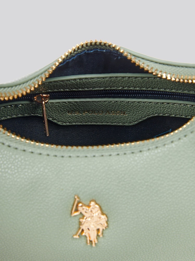 U.S. Polo Assn. Green Womens Jones Small Round Hobo Bag - Image 7 of 7